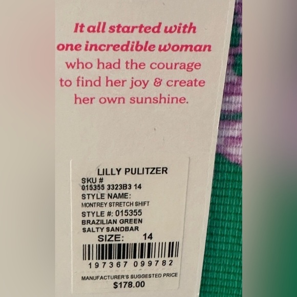 NWT Stunning Lilly Pulitzer Montrey Stretch Brazilian Green Salty Sandbar Dress - Picture 6 of 6